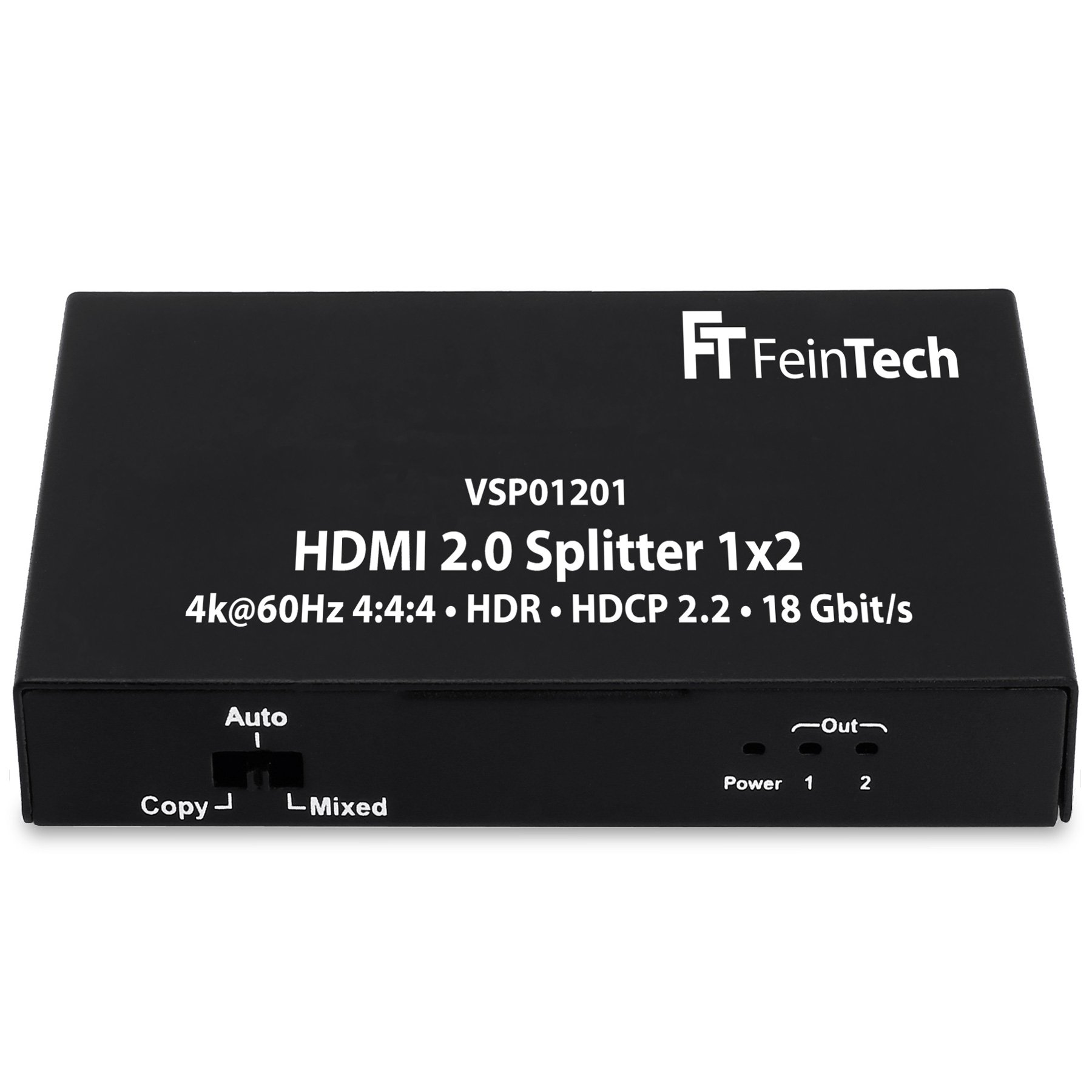 Out 2 VSP01201 Splitter FEINTECH 60Hz 4K In 2.0 HDMI 1