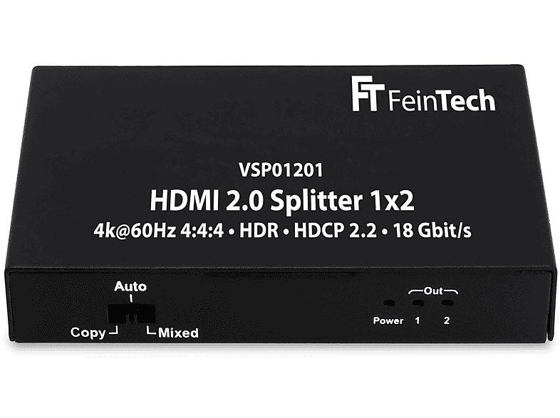 In 2 Splitter HDMI VSP01201 Out 2.0 1 60Hz FEINTECH 4K