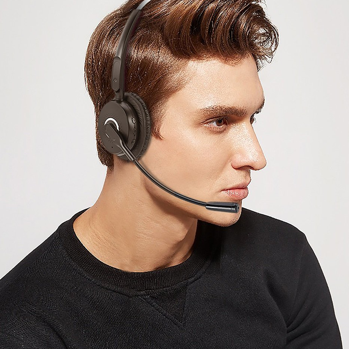 HAPPYSET Office, On-ear Headset Bluetooth Schwarz