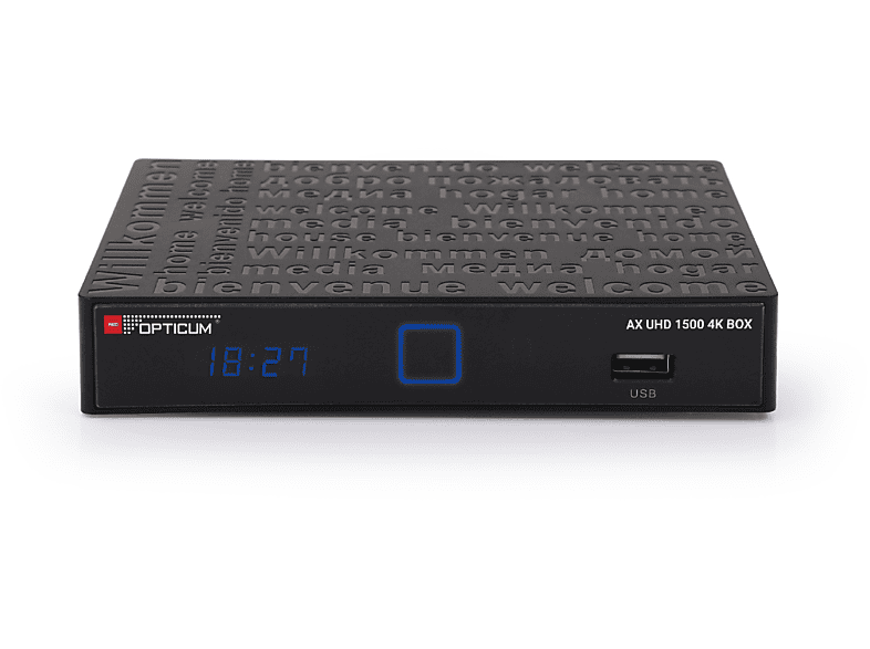 RED OPTICUM AX UHD 1500 DVB-S2 PVR-Funktion, Android 4K DVB-S2 DVB-S, Ultra Receiver Box Receiver Ready HD schwarz) (HDTV, schwarz DVB-S2, 4K HD PVR