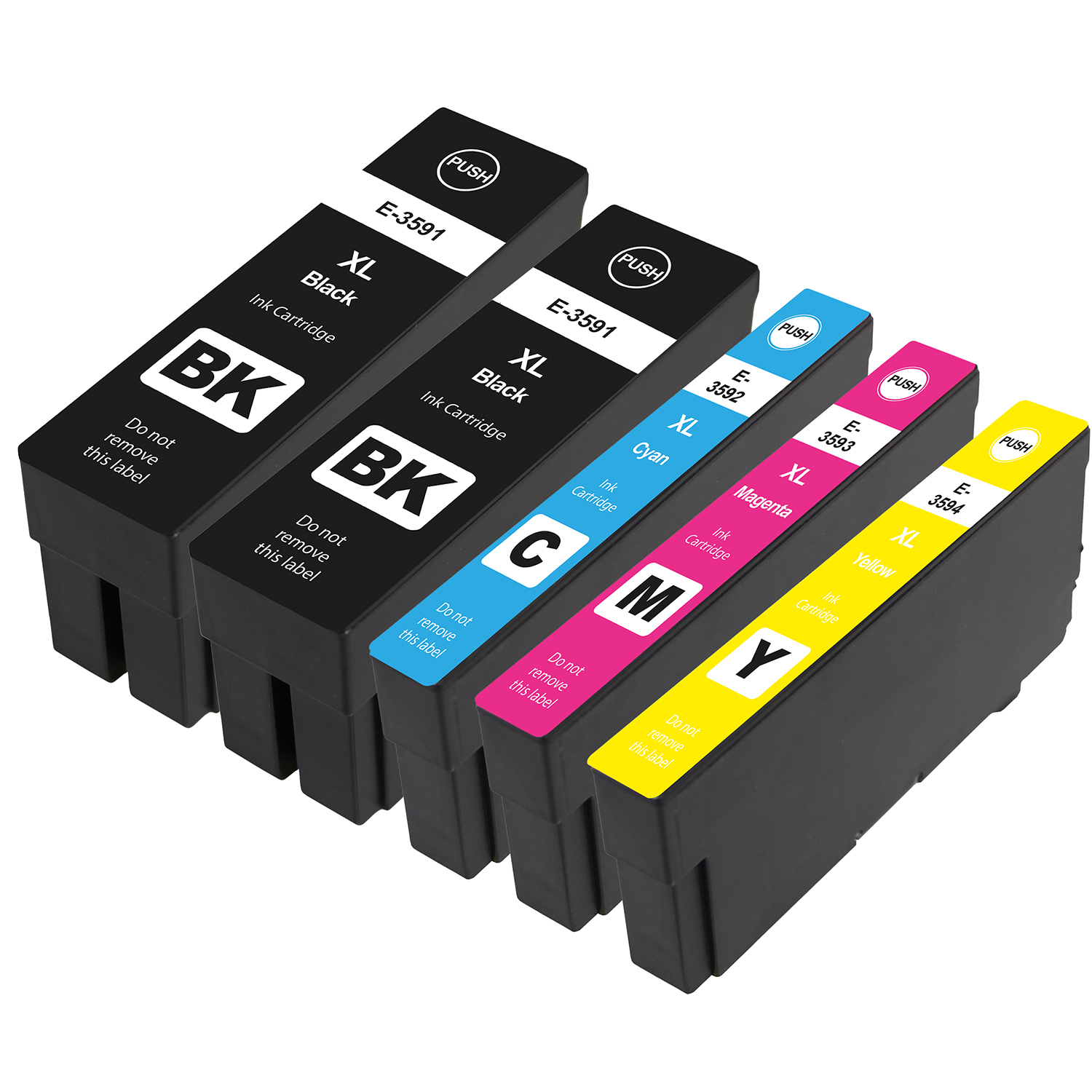 black, Epson Set ersetzt 35XL NINETEC yellow 13 T cyan, 35994010) 5er T3591-T3594 magenta, Tintenpatronen (C