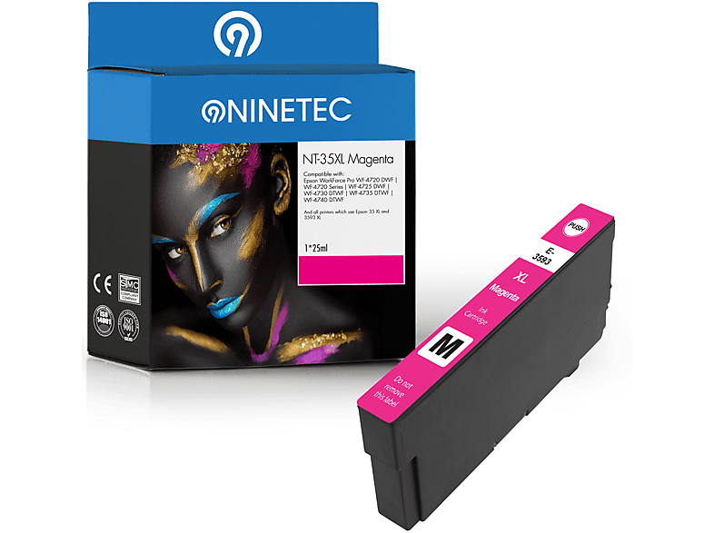 NINETEC 1 Patrone ersetzt Epson T3593 35XL Tintenpatrone magenta (C 13 T  35934010)