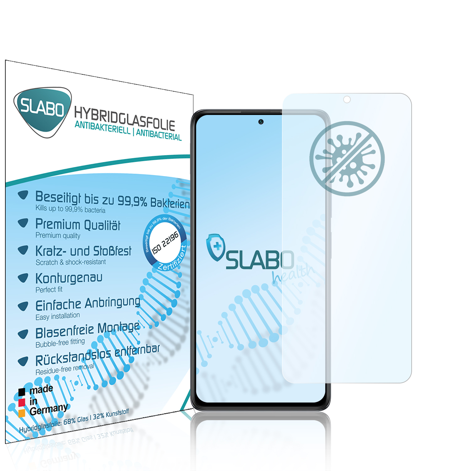 SLABO antibakterielle flexible Hybridglasfolie 10 Redmi (6,43\