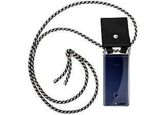 CADORABO TPU Handy Kette SILBER, Backcover, Honor, 8 PRO, DUNKELBLAU GELB