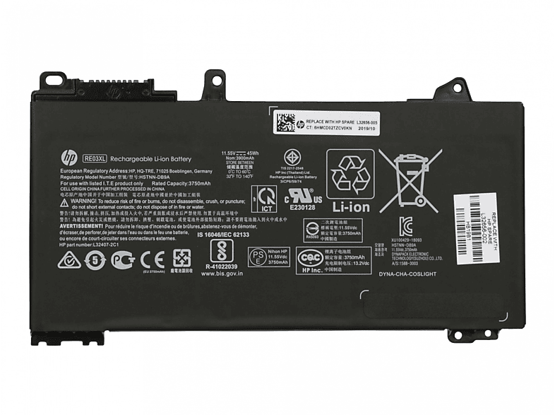 HP L32656-002 Original Li-Polymer Volt, mAh Akku, 11.55 3750