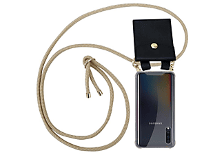 CADORABO TPU Handy Kette GOLD, Backcover, Samsung, Galaxy A50 4G / A50s / A30s, GLÄNZEND BRAUN