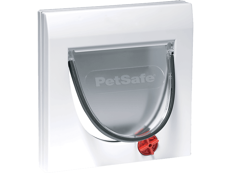 PETSAFE Staywell® Manuelle Katzenklappe Klassik mit 4 Verschlussoptionen, Weiß, einschließlich Tunnel Katzenklappe