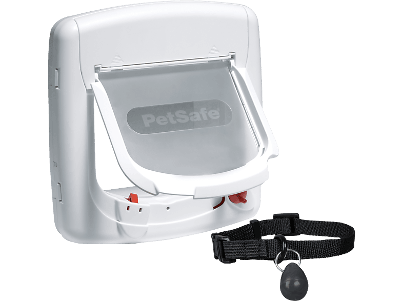 PETSAFE Staywell® Magnetische Katzenklappe Deluxe Katzenklappe 4 mit Verschlussoptionen, Weiß