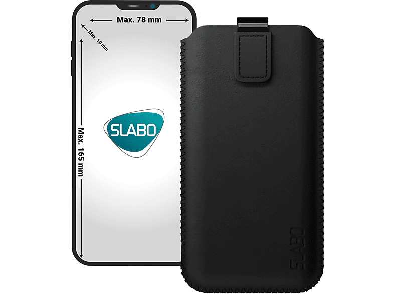 Schwarz Handyhülle EOS universelle mit Magnetverschluss Case universal SLABO