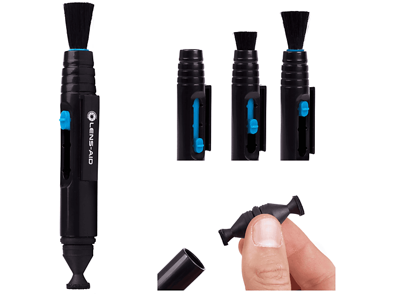 LENS-AID Lens-Pen Reinigungsstift für Kamera und Objektive, Objektiv Reinigungsstift, Schwarz