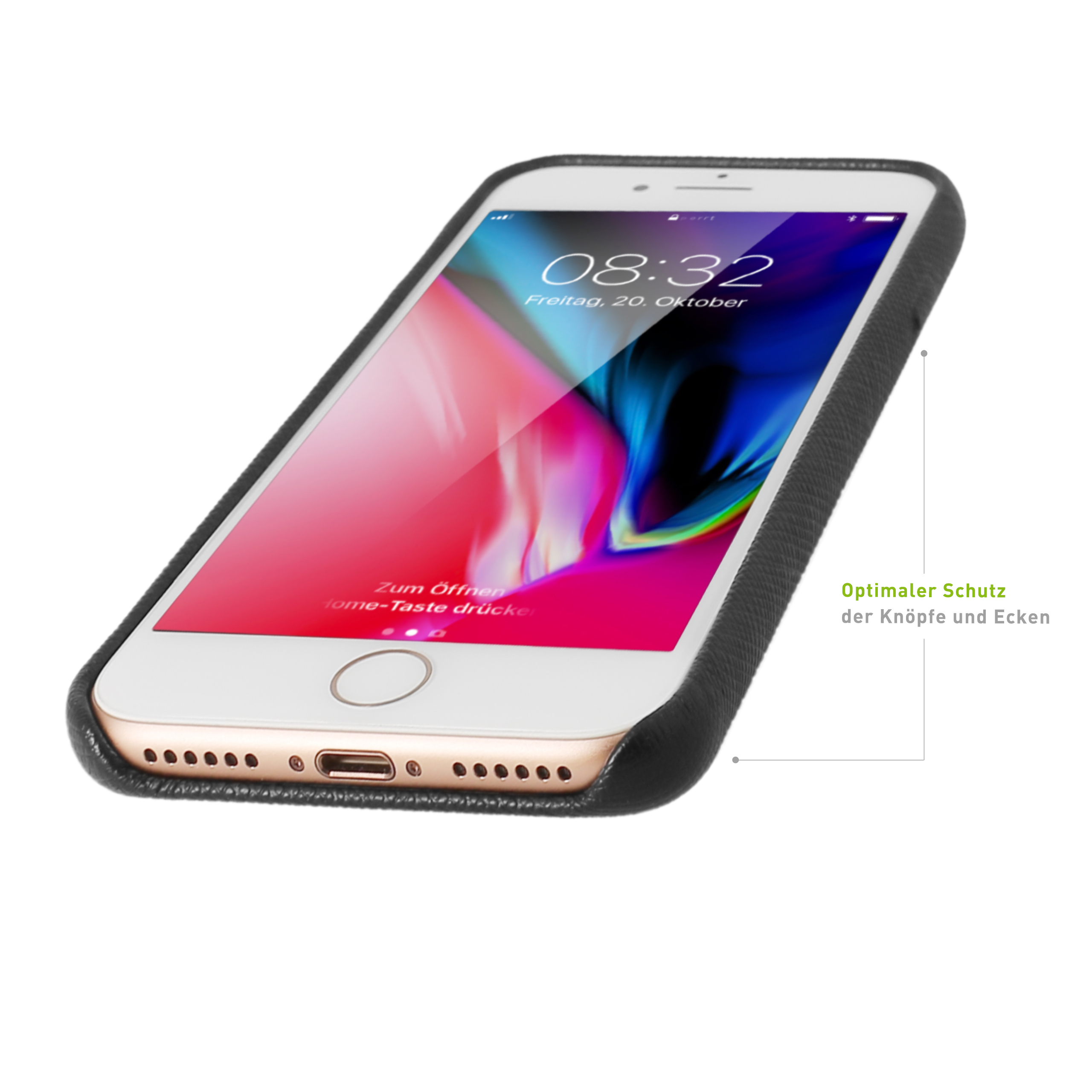 KMP für IPhone (2022), SE3, Cover, 6/7/8, Full 8, Apple, iPhone SE2, iPhone Black, Schutzhülle 7, black (2020), SE3 Echtleder SE2 6,