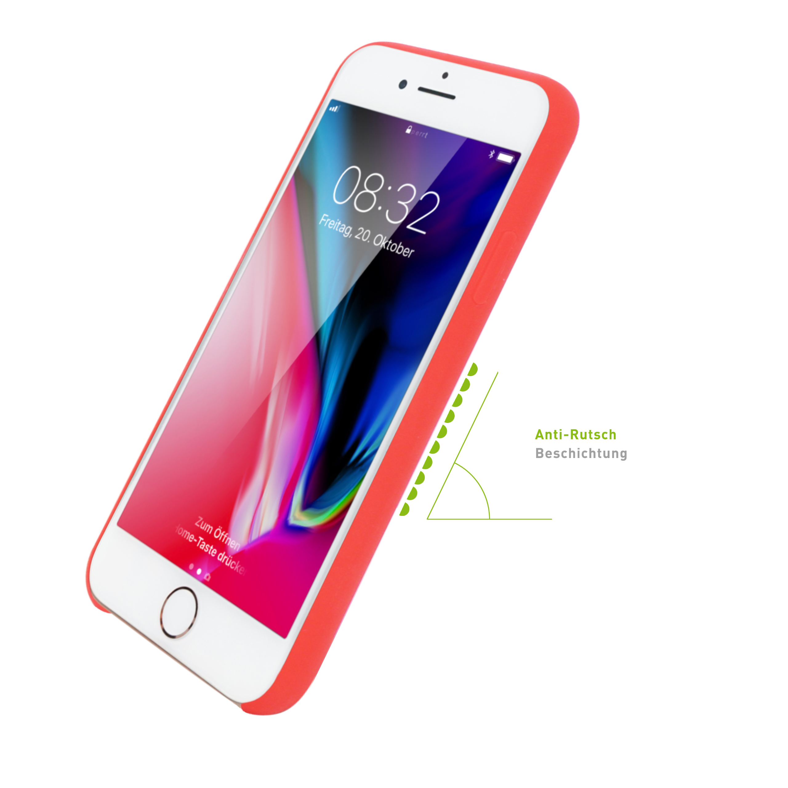 iPhone für Red, iPhone Plus, 8 Backcover, Silikon KMP Apple, Schutzhülle red Plus 8
