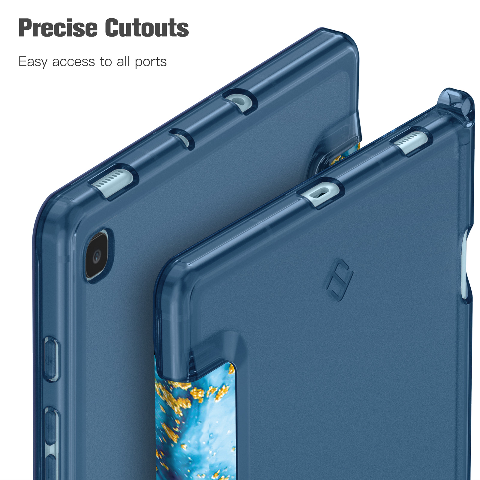 FINTIE Hülle Tablethülle Bookcover Samsung Kunstleder, Meeresblau für