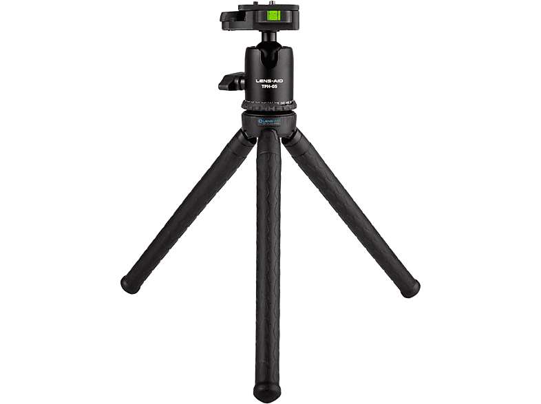 LENS-AID Flexstativ mit 360° Kugelkopf, PRO Stativ, Schwarz, Höhe offen bis 31,5 cm bis 28 cm (je nach eingestellter Stufe)