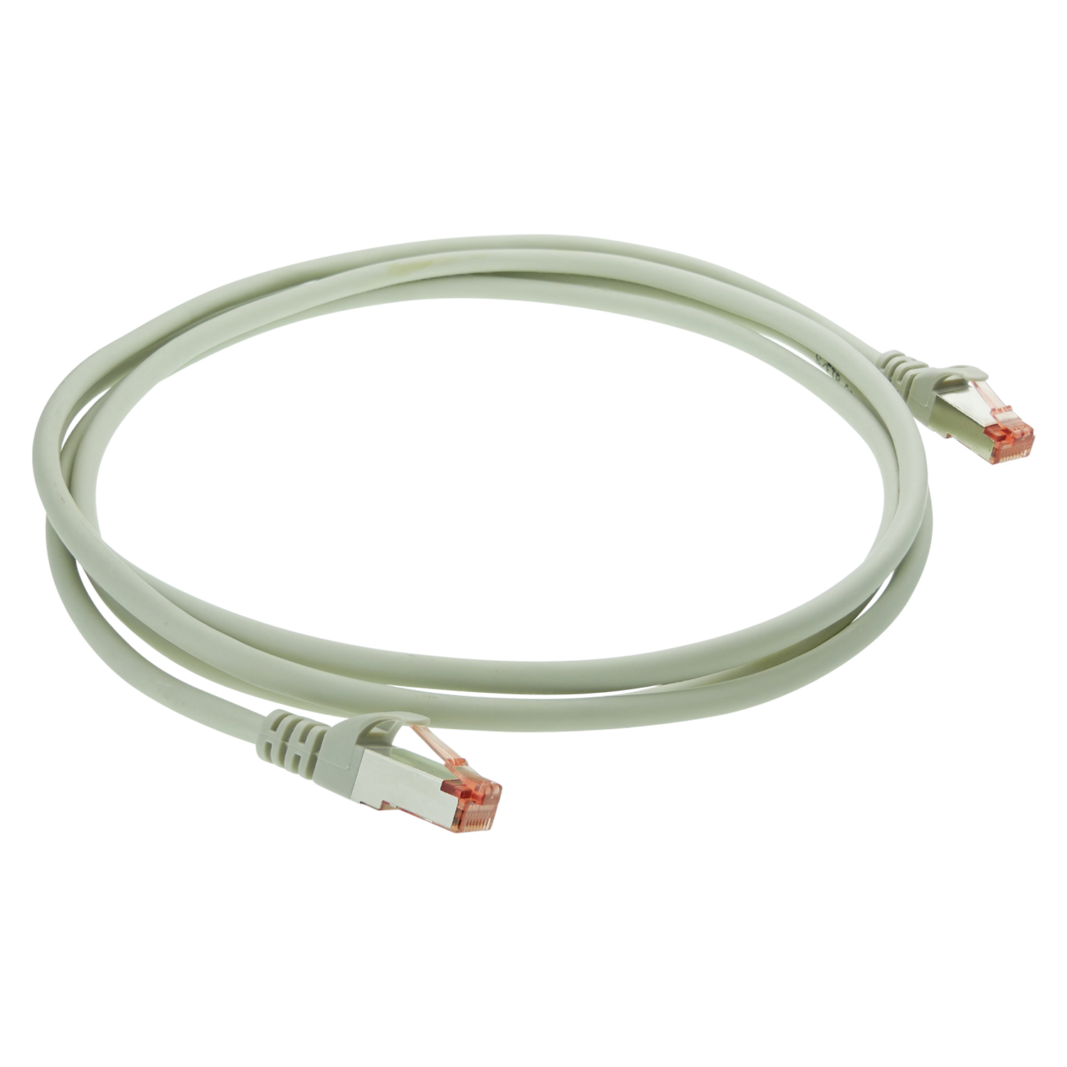 RJ45 10 Lankabel AIXONTEC RJ45 Netzwerkkabel Ethernet Grau Patchkabel, 1,0m Cat6A Gigabit
