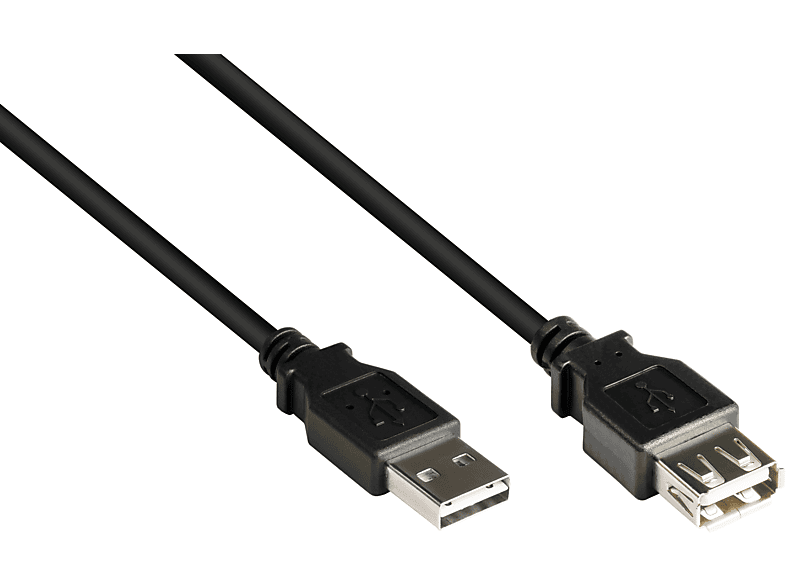 EASY A CONNECTIONS Buchse schwarz Stecker Verlängerungskabel an USB GOOD A, 2.0