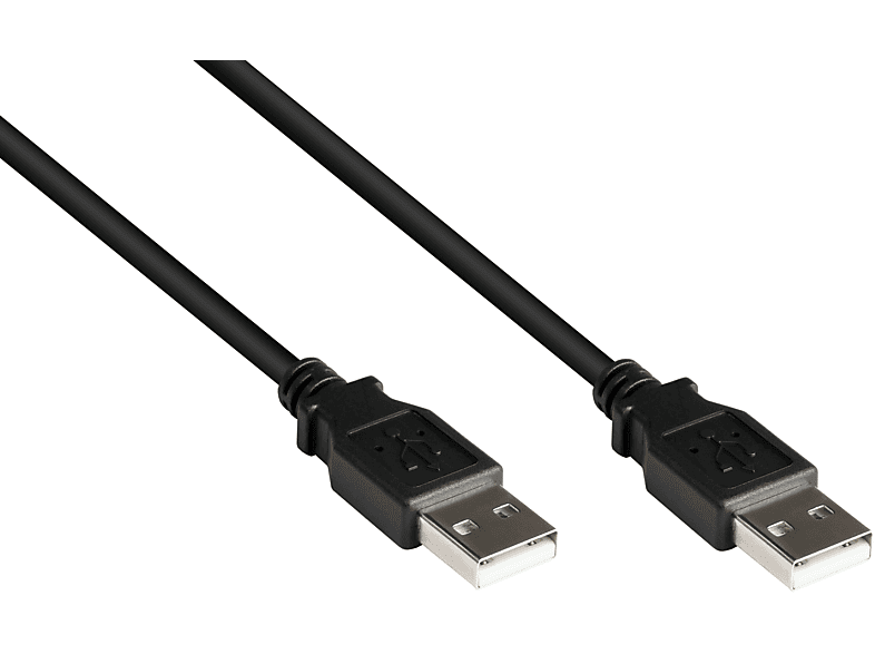 GOOD Anschlusskabel Stecker A CONNECTIONS an A, USB Stecker schwarz 2.0