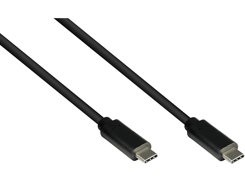 KABELMEISTER USB 3.1 (Gen.1), USB-C™ Stecker beidseitig, CU, schwarz Lade- und Datenkabel
