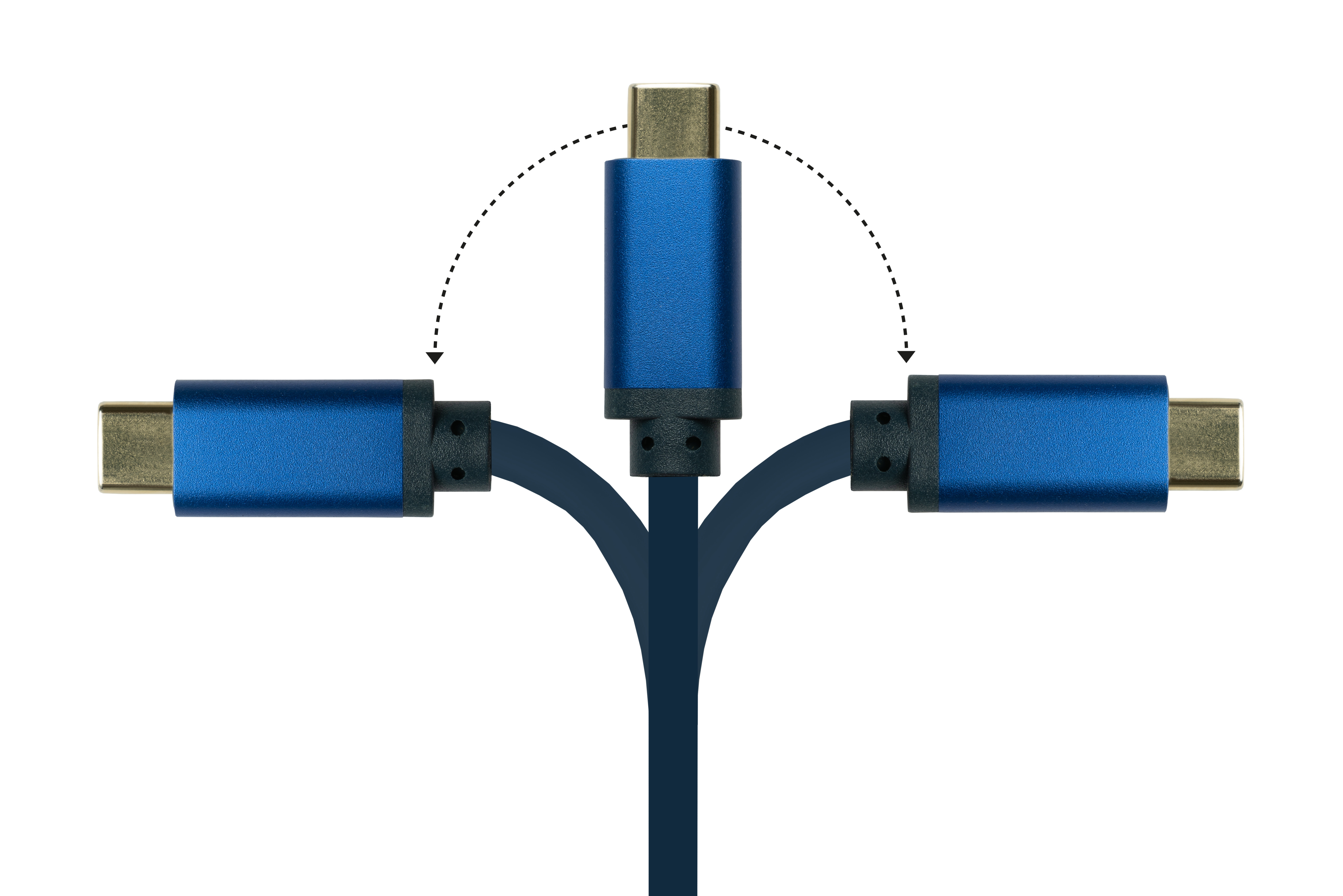 SmartFLEX an Kabel, HDMI 2.0b Adapterkabel CONNECTIONS UHD CU, @60Hz, dunkelblau GOOD Aluminiumgehäuse, 4K USB-C™