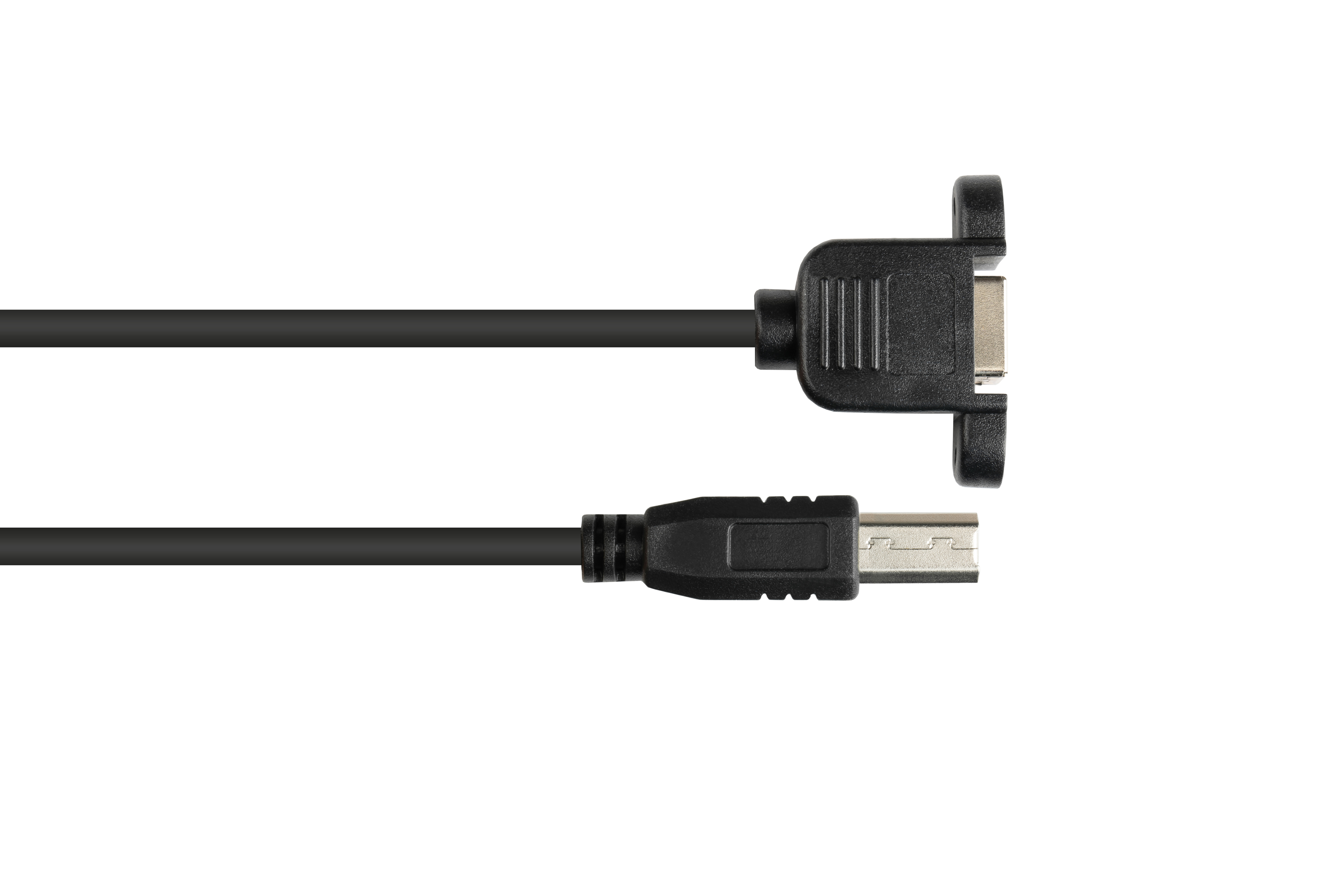 GOOD CONNECTIONS USB 2.0 Verlängerungskabel schwarz an B Einbaubuchse B, CU, Stecker