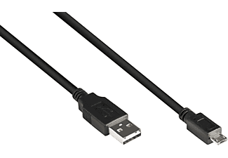 KABELMEISTER USB 2.0 EASY Stecker A an Stecker Micro B, schwarz Anschlusskabel