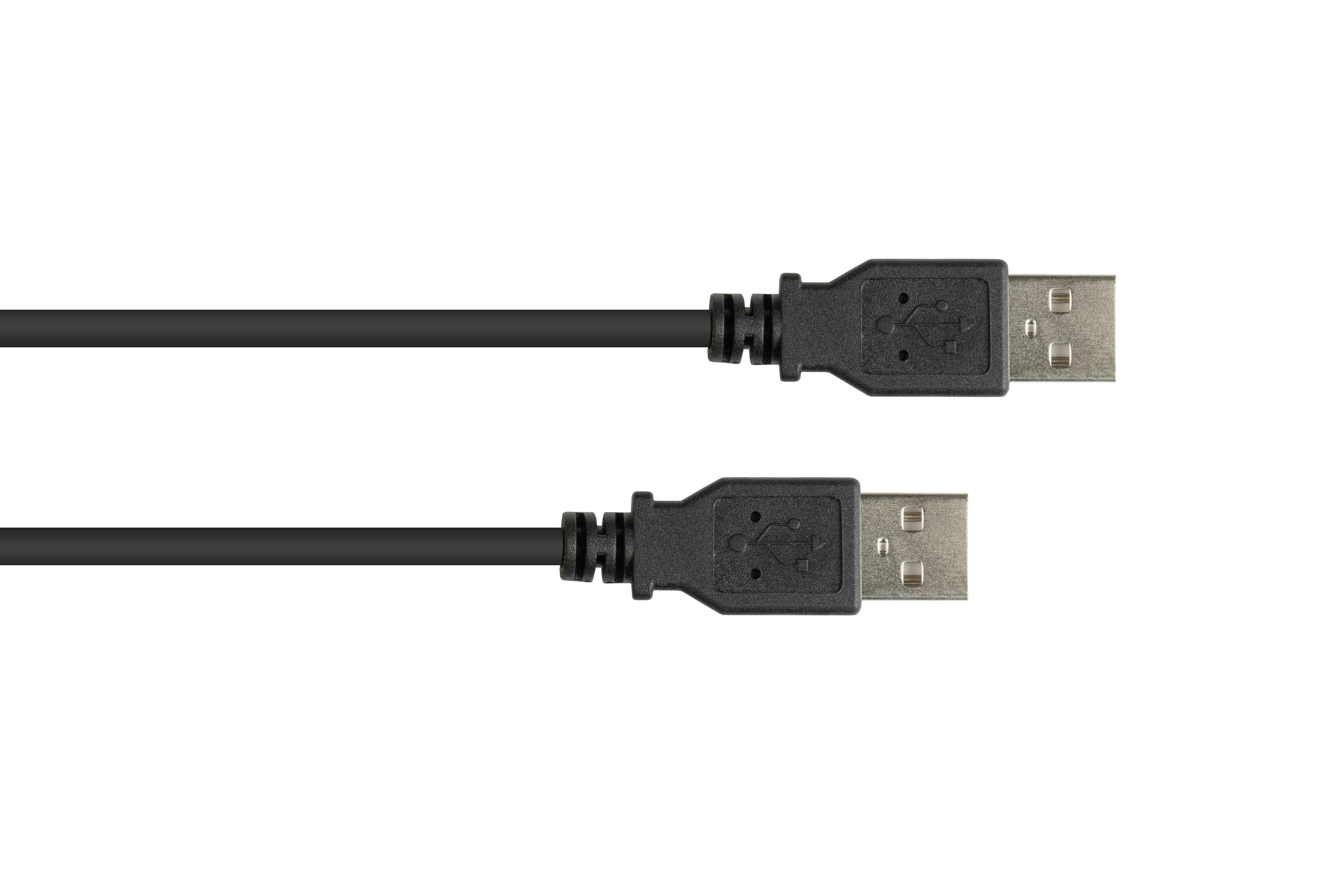 2.0 USB Anschlusskabel A KABELMEISTER Stecker Stecker schwarz A, an