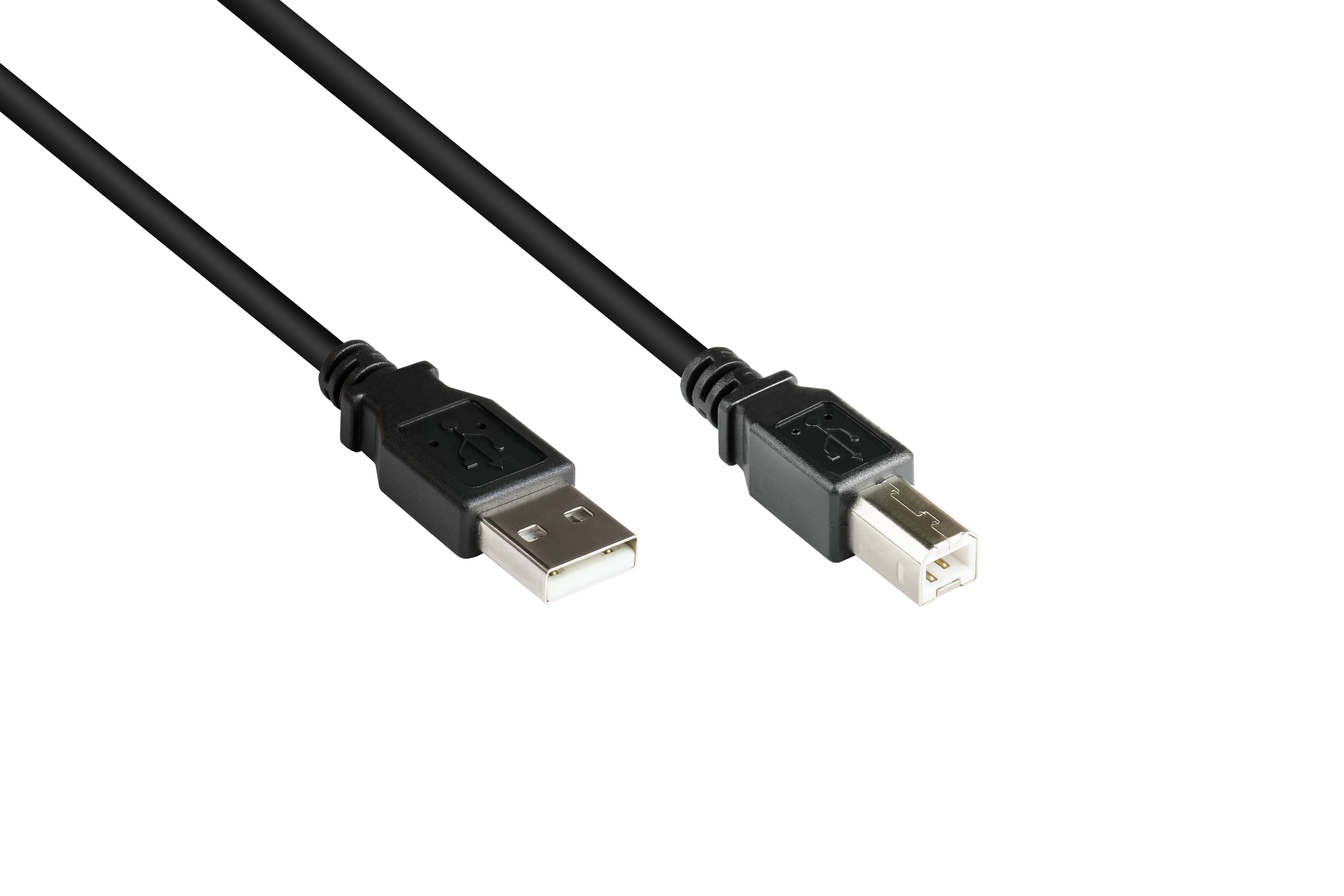 schwarz Anschlusskabel GOOD Stecker CONNECTIONS A B, USB Stecker an 2.0