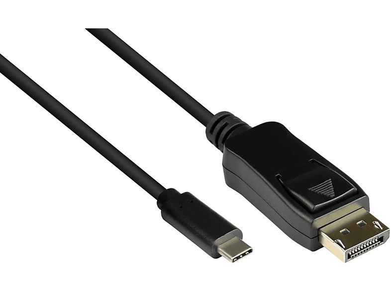 GOOD CONNECTIONS USB-C™ Stecker an DisplayPort 1.2 Stecker, 4K / UHD @60Hz, CU, schwarz Adapterkabel