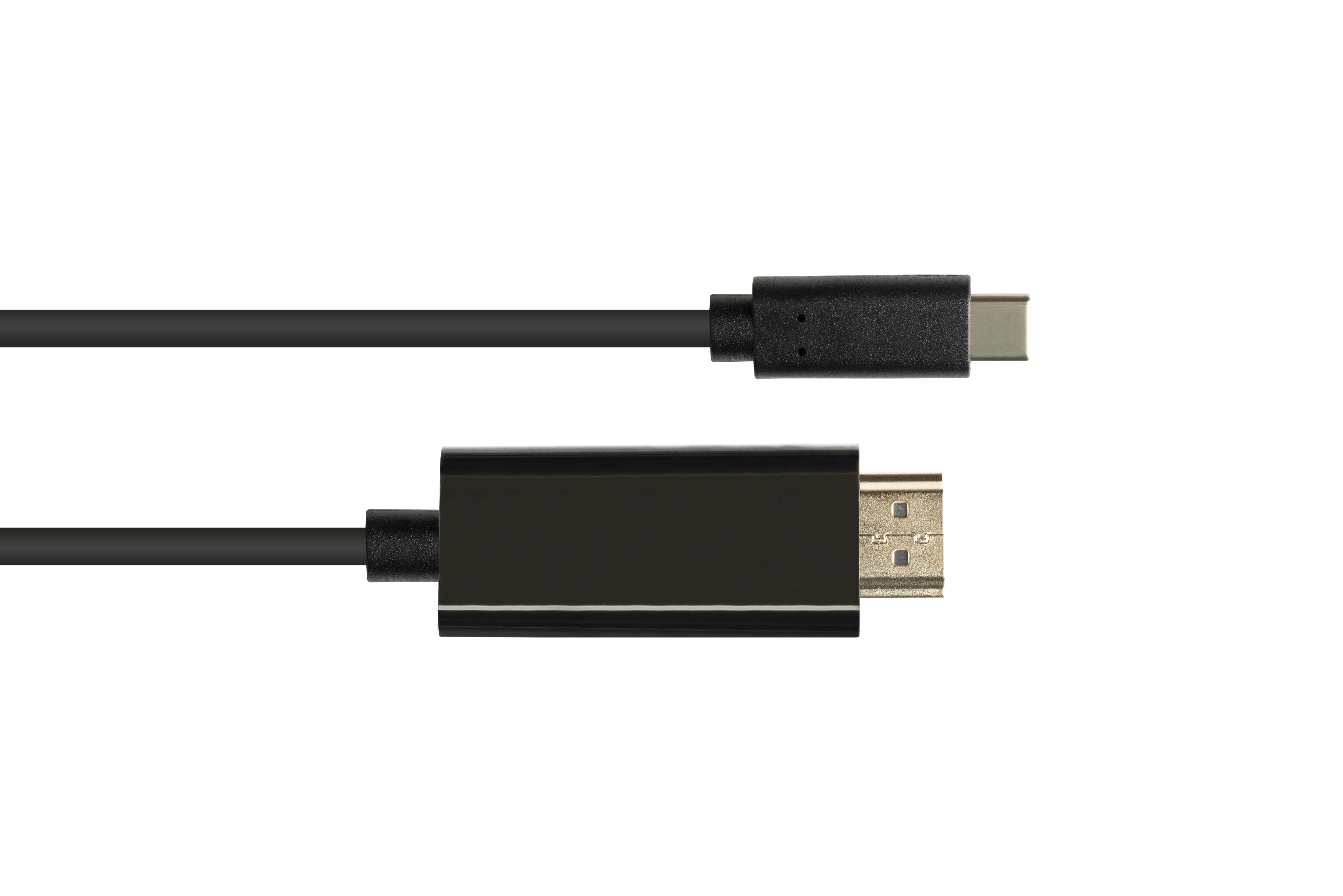 / CU, an UHD Stecker schwarz 2.0 4K @60Hz, Stecker, USB-C™ HDMI Adapterkabel KABELMEISTER