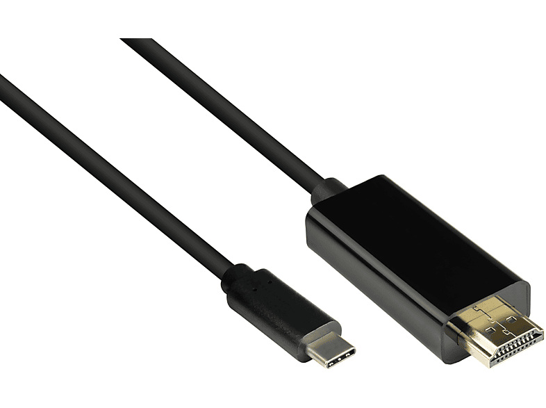GOOD Adapterkabel HDMI / 4K Stecker UHD CU, 2.0 CONNECTIONS schwarz Stecker, USB-C™ an @60Hz,