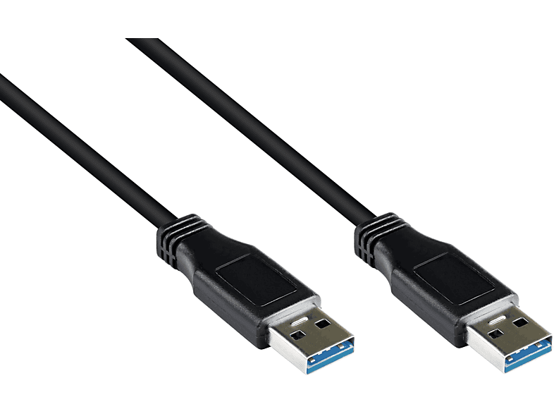 GOOD CONNECTIONS USB 3.0 Stecker A schwarz an Stecker Anschlusskabel A
