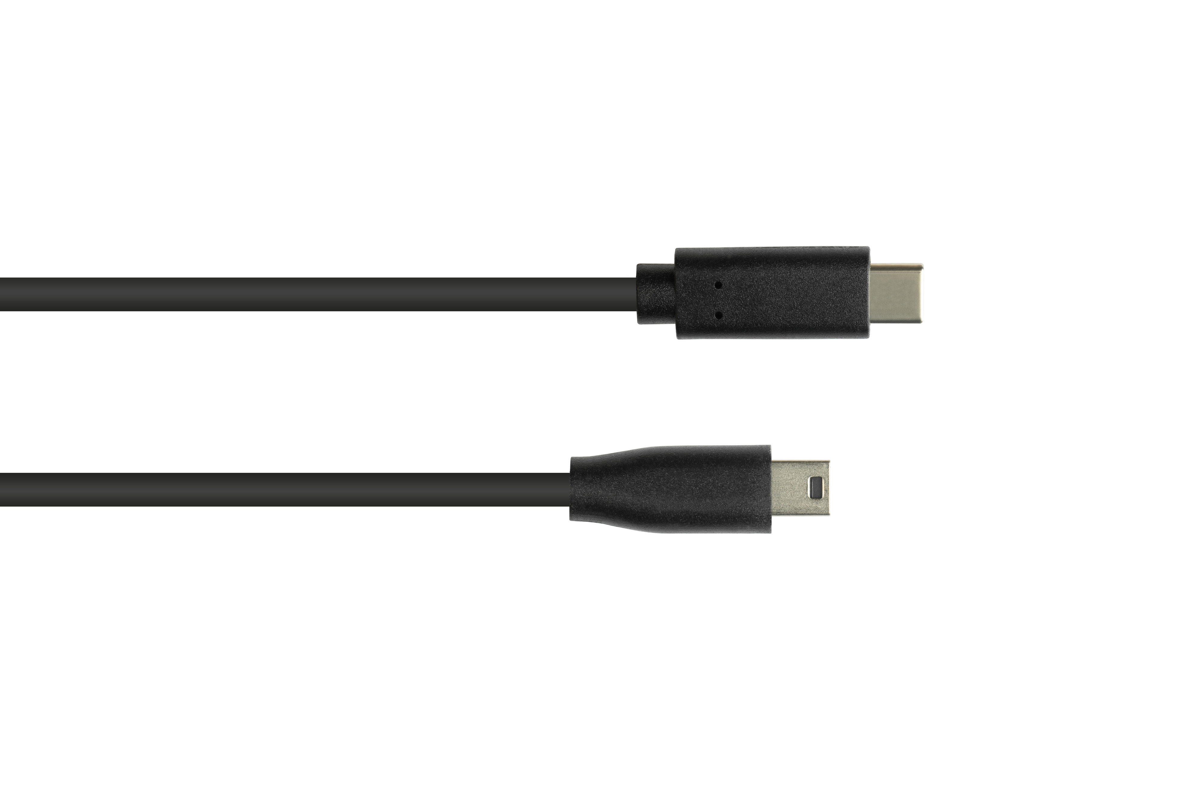 GOOD CONNECTIONS USB USB-C™ schwarz 5-pin, Mini 2.0, Stecker B Anschlusskabel Stecker an