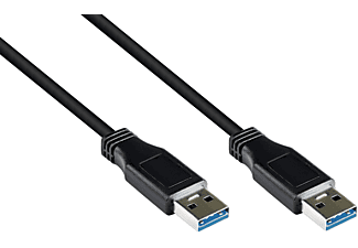 KABELMEISTER USB 3.0 Stecker A an Stecker A, schwarz Anschlusskabel