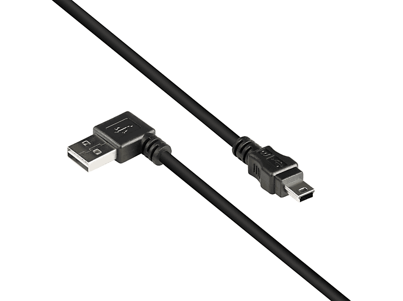 GOOD CONNECTIONS USB 2.0 A an EASY Anschlusskabel B Stecker schwarz Stecker, gewinkelt, Mini