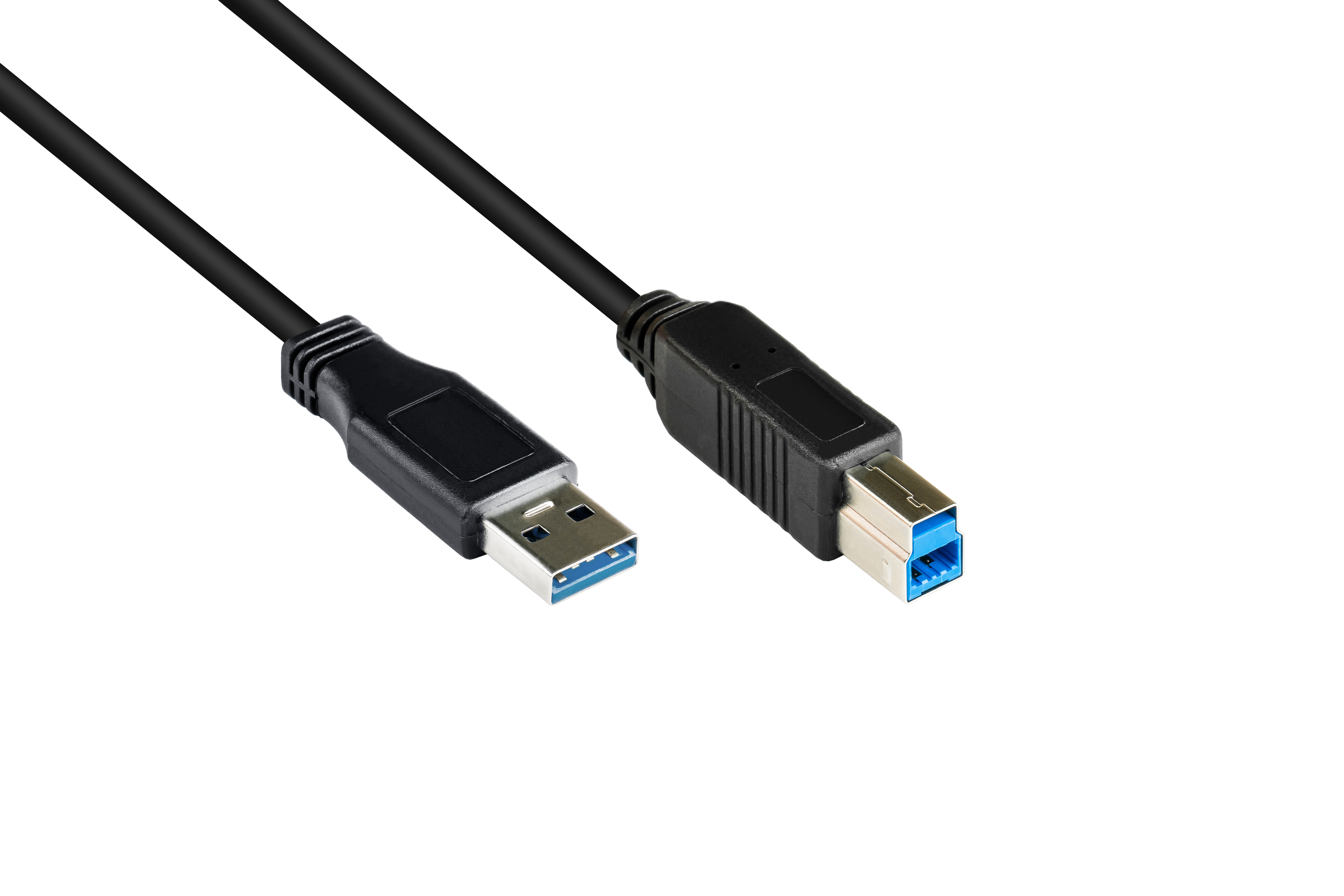 schwarz GOOD Stecker USB B, CONNECTIONS 3.0 A an Stecker Anschlusskabel