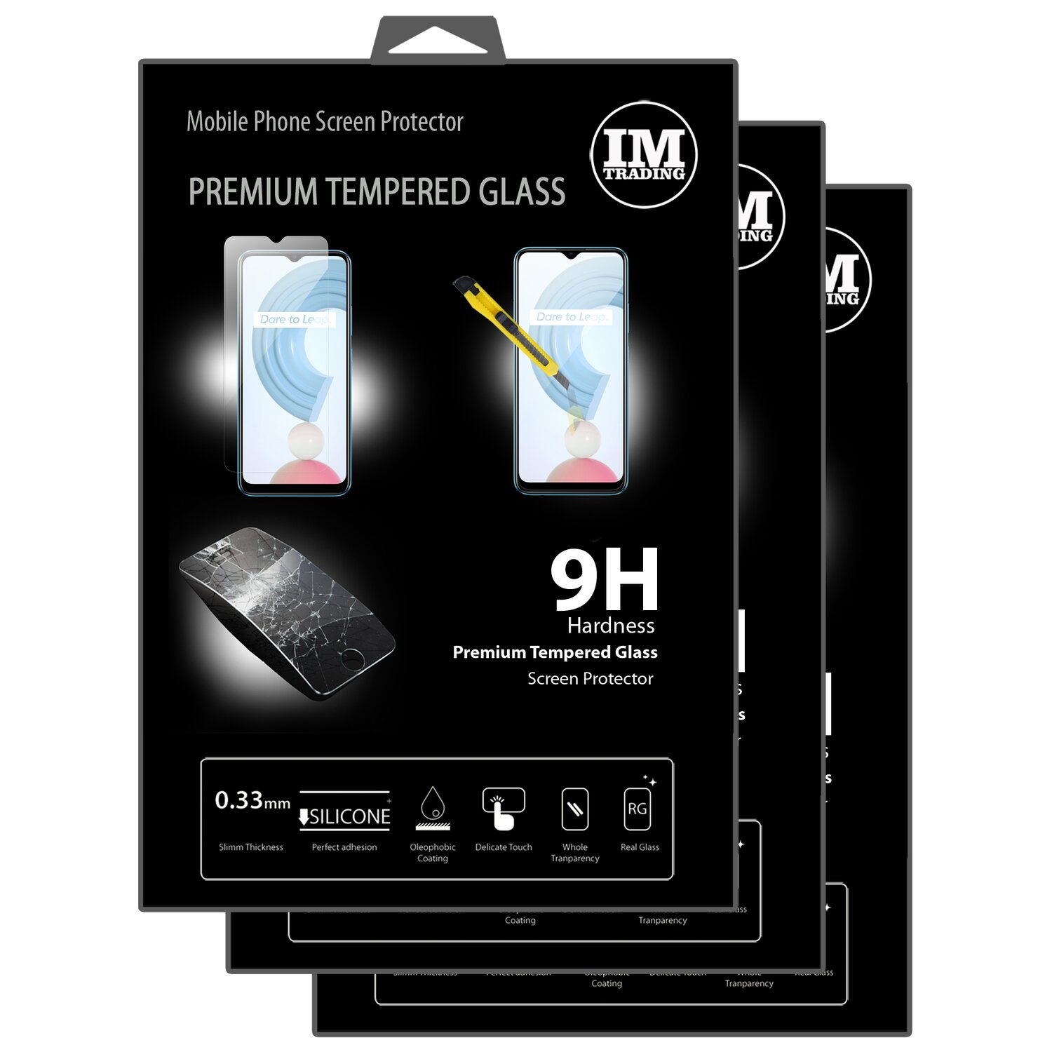 3x C21) 9H Displayschutz(für Realme COFI Schutzglas