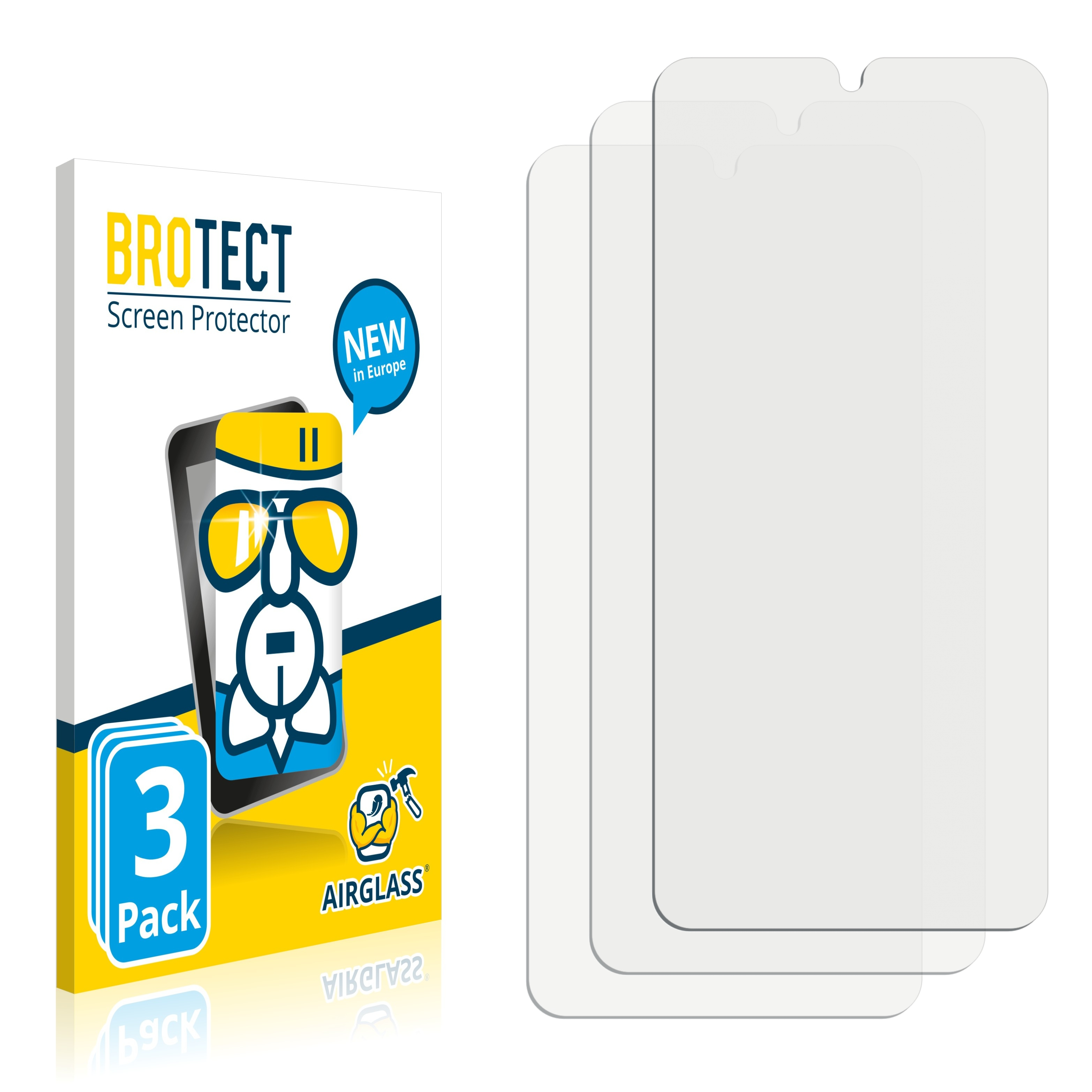 BROTECT 3x Schutzfolie(für Airglass Galaxy 5G) Samsung S30 klare
