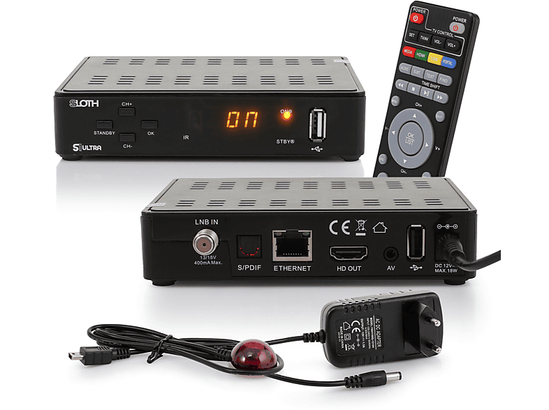 RED OPTICUM Sloth S1 Ultra Sat Receiver mit PVR I Digitaler Satelliten ...