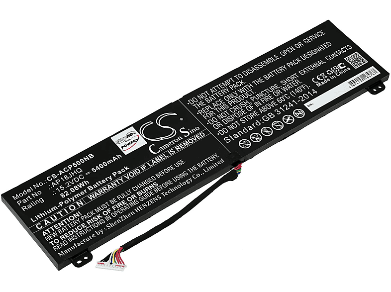 POWERY Akku für Acer PT515-51-72G3 Li-Ion Akku, 15.2 Volt, 5400mAh