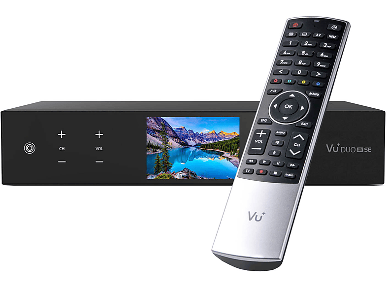 VU+ Duo 4K SE BT 1x DVB-S2X FBC 4K Sat Twin Receiver (HDTV, PVR-Funktion=optional, Twin Tuner, DVB-S2, Schwarz)