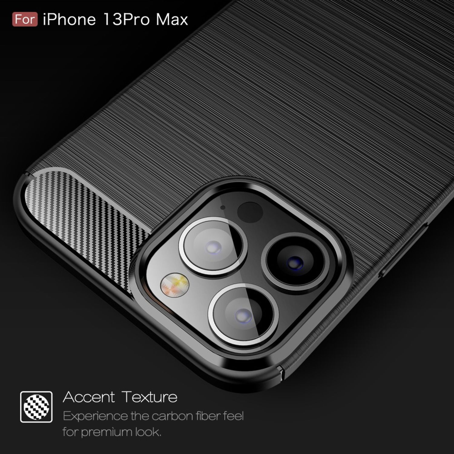 Backcover, Apple, Schwarz KÖNIG Handyhülle, DESIGN iPhone Pro Max, 13