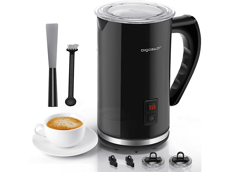 AIGOSTAR Capu30RJP Milchaufschäumer, Schwarz, 500 Watt, 0,24 l