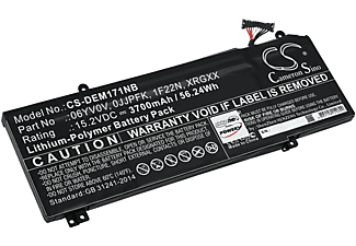 POWERY Akku für Dell G7 7590-D1865B Li-Polymer Akku, 15.2 Volt, 3700mAh