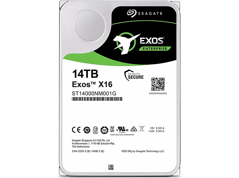 SEAGATE Exos X16, 14 TB, HDD, intern