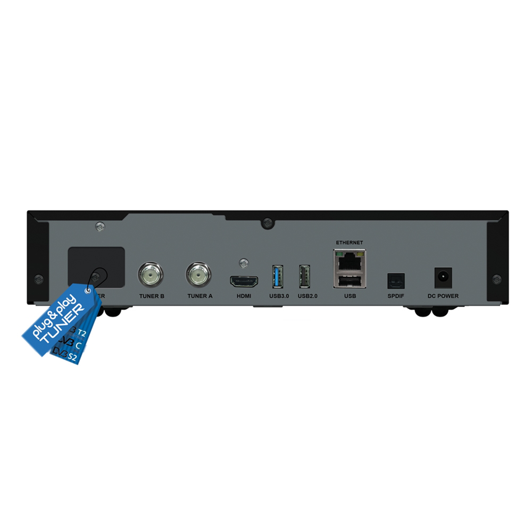 GIGABLUE UE UHD 2xDVB-S2X Sat-Receiver (PVR-Funktion=optional, FBC 500GB 4K Tuner, Twin Schwarz) HDD