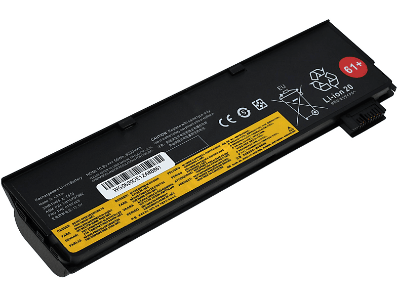 POWERY Akku für Lenovo Typ SB10K97582 Li-Ion Akku, 11.1 Volt, 5200mAh