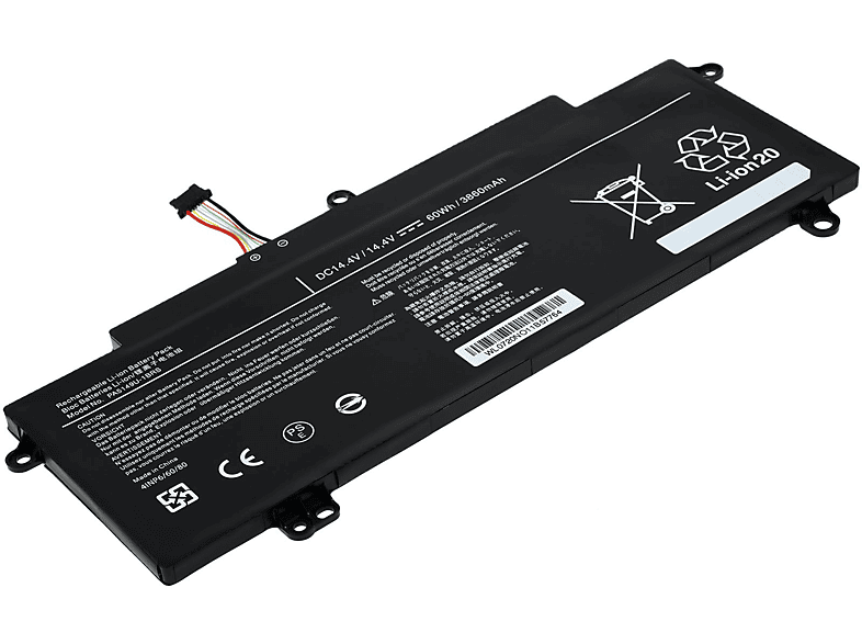 14.4 Akku, Volt, 3800mAh Li-Ion für Akku Toshiba TECRA Z40-B POWERY