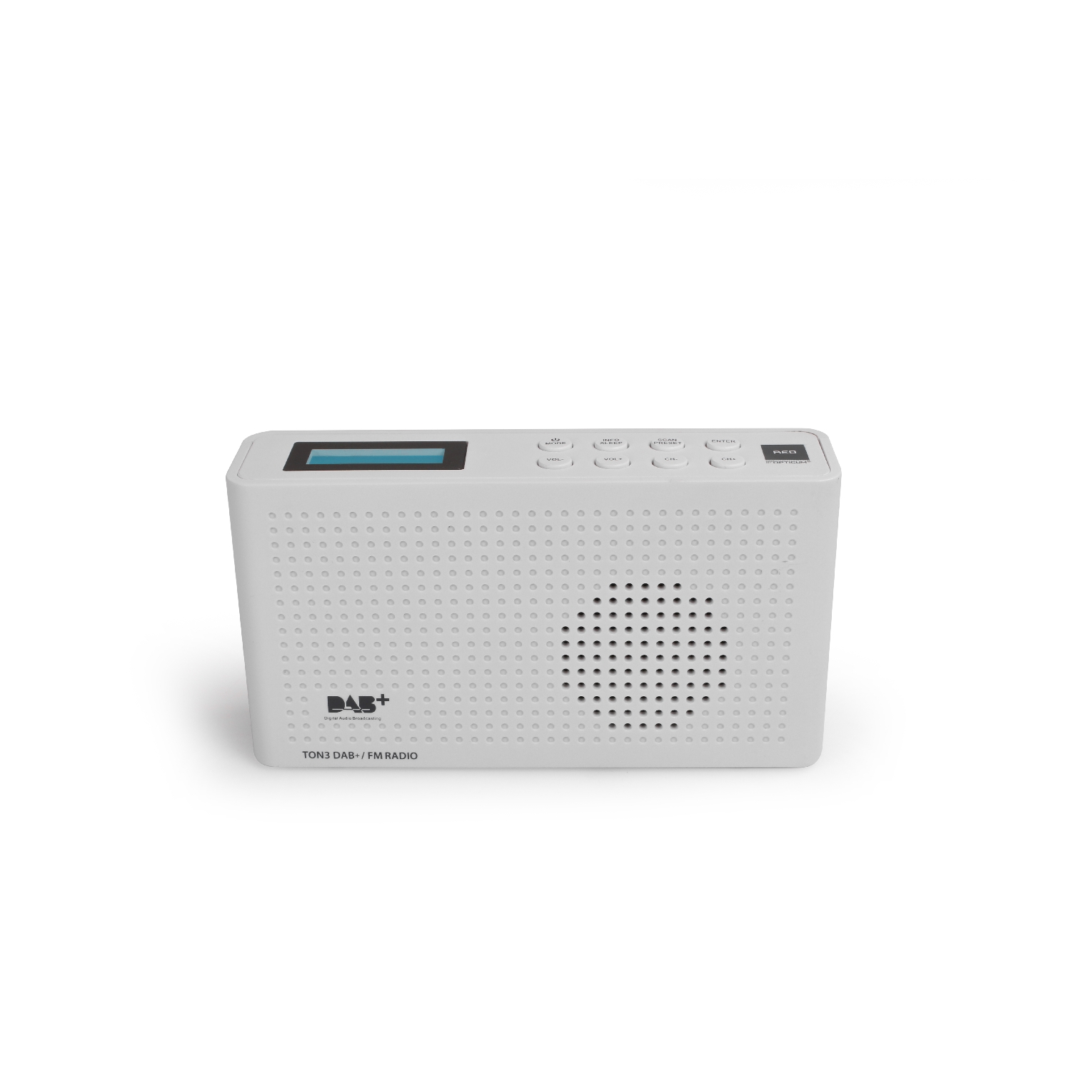 RED OPTICUM Ton 3 Radio weiß Lautsprecher DAB/ DAB+, UKW - FM/ DAB+ & DAB/ LCD Radio, DAB+ Radio mit Display FM/ weiß Kopfhöreranschluss