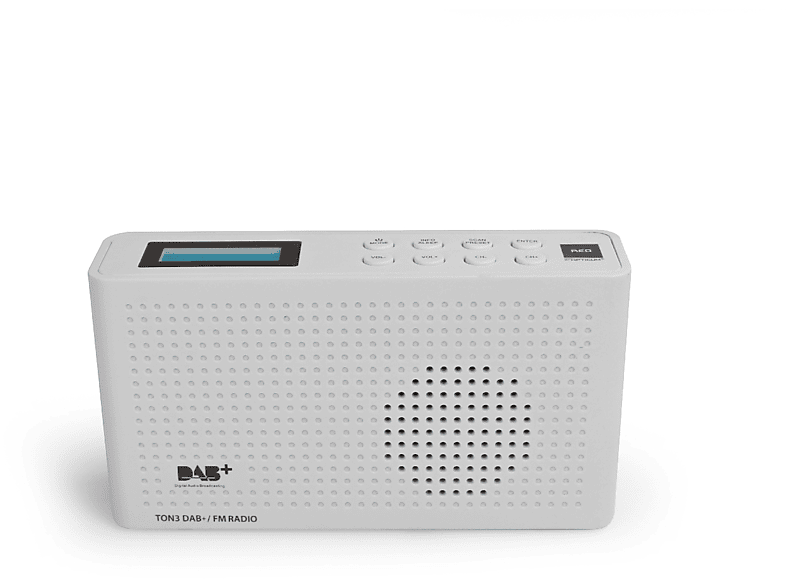 RED OPTICUM Ton 3 DAB+ FM/ LCD DAB/ Radio, UKW Kopfhöreranschluss DAB/ - Lautsprecher weiß mit Radio Display FM/ DAB+ weiß & DAB+, Radio