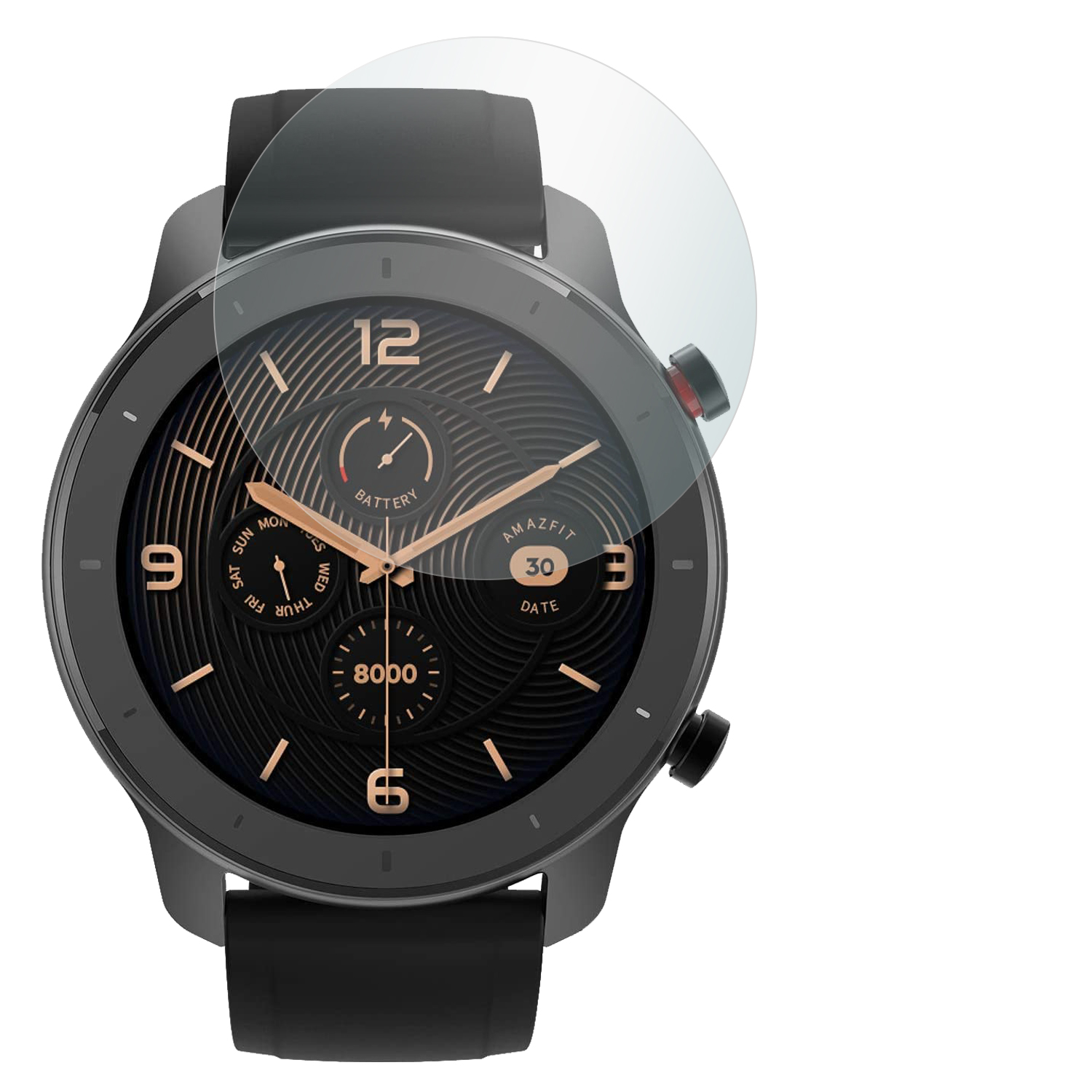 42mm) Displayschutz(für Amazfit Displayschutzfolie GTR SLABO Crystal 4x Clear